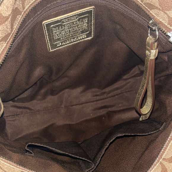 Coach Brown and Gold Tote Bag - Picture 12 of 14